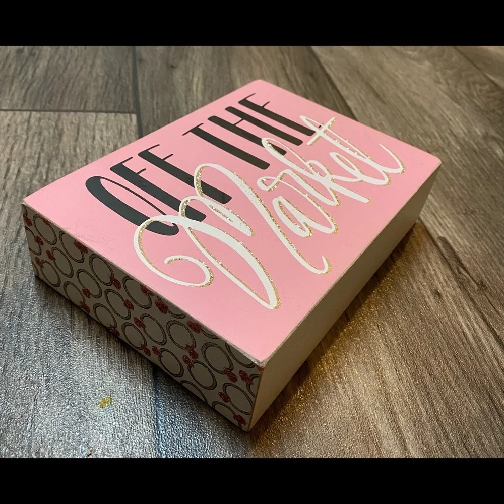 Off The Market Pink Glitter Wall Art Romantic Home Decor Engagement Wedding Sign